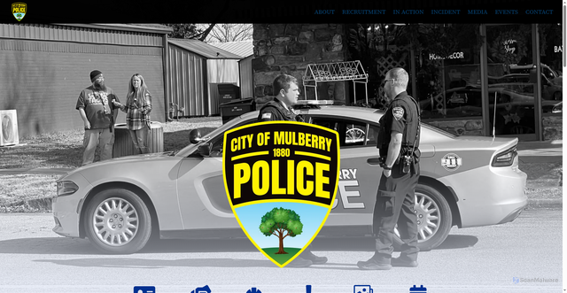 Security scan screenshot of https://mulberrypolicear.gov/