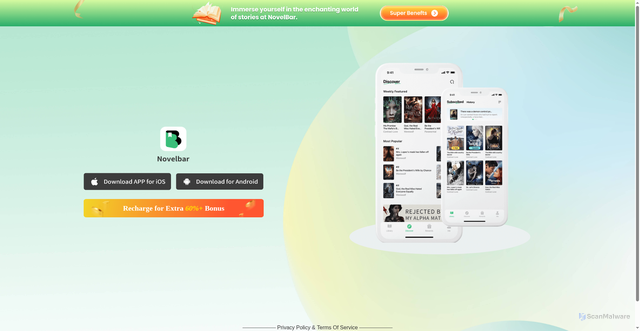 Security scan screenshot of https://novelbars.com