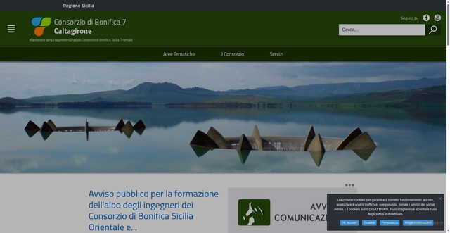 Security scan screenshot of https://www.consorziobonifica7caltagirone.it/
