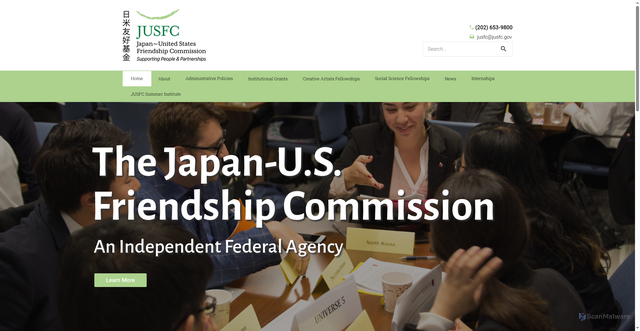 Security scan screenshot of https://jusfc.gov/