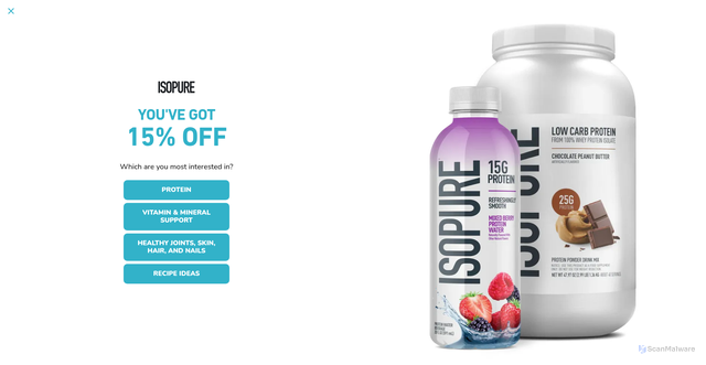 Security scan screenshot of https://www.theisopurecompany.com