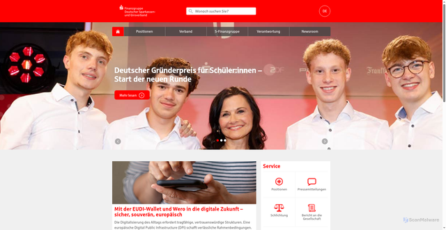 Security scan screenshot of https://www.dsgv.de/