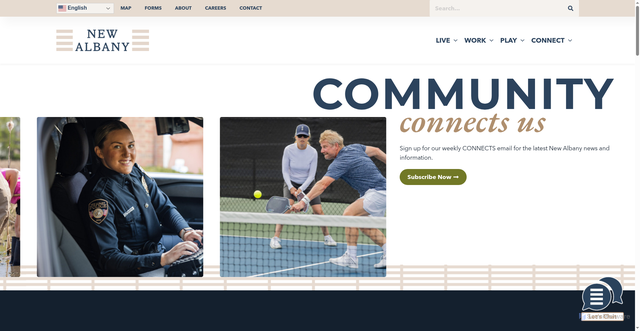 Security scan screenshot of https://newalbanyohio.org/