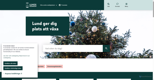 Security scan screenshot of https://lund.se/