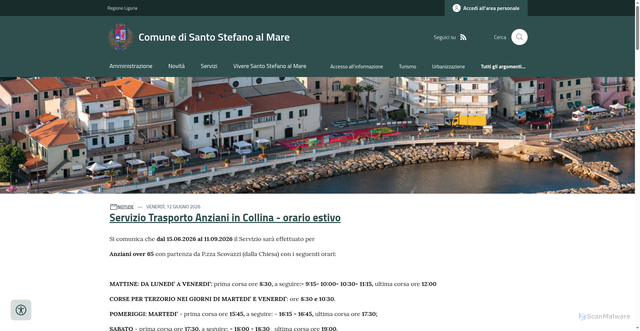 Security scan screenshot of https://www.comune.santostefanoalmare.im.it