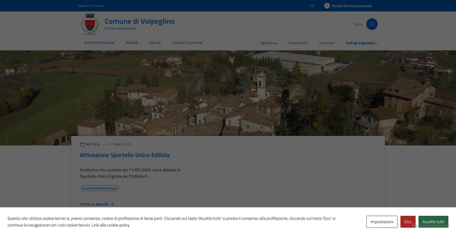 Security scan screenshot of https://www.comune.volpeglino.al.it
