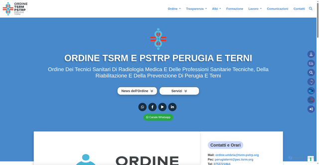 Security scan screenshot of https://www.tsrmumbria.it