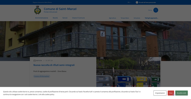 Security scan screenshot of https://www.comune.saintmarcel.ao.it