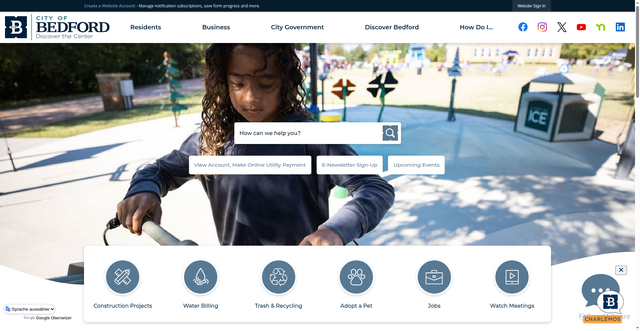 Security scan screenshot of https://bedfordtx.gov/