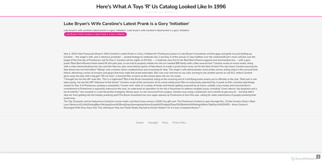 Security scan screenshot of https://gattewayhugo-2s1c0zr7xs.edgeone.app/19899-luke-bryans-wife-carolines-latest-prank-is-a-gory-initiation.html