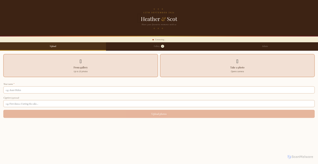 Security scan screenshot of https://heatherandscotswedding.co.uk/