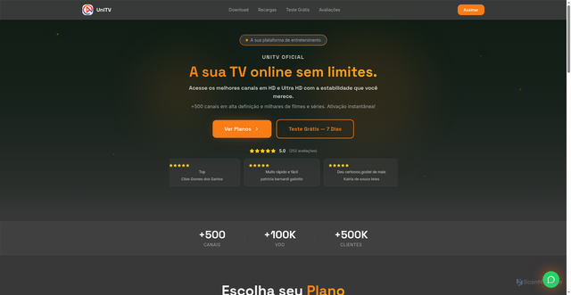 Security scan screenshot of http://unitvfans.net/