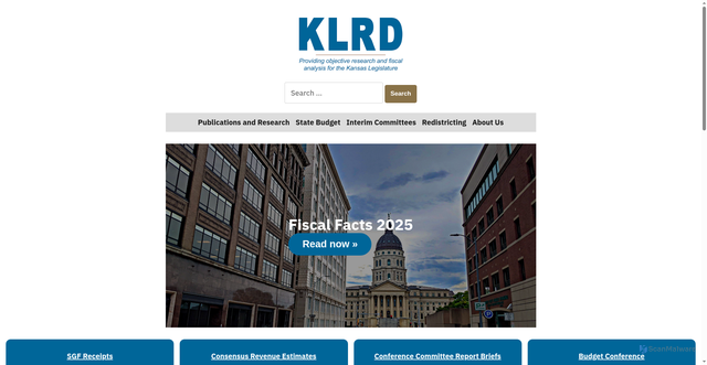 Security scan screenshot of https://klrd.gov/