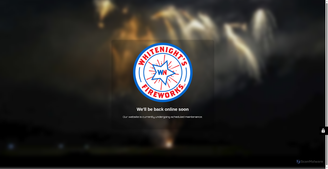 Security scan screenshot of https://whitenightsfireworks.com/