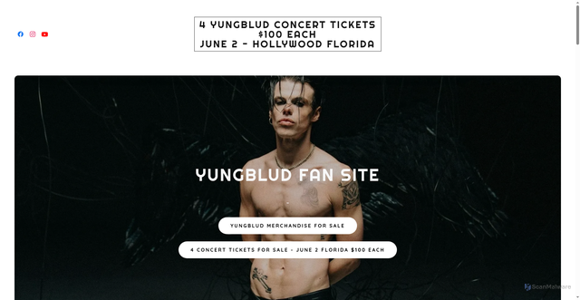 Security scan screenshot of https://yungblud.net/