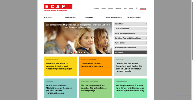 Security scan screenshot of https://ecap.ch