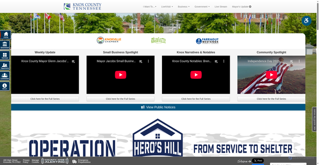 Security scan screenshot of https://knoxcounty.org/