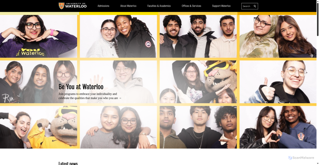 Security scan screenshot of https://uwaterloo.ca