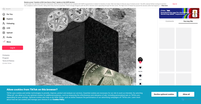 Security scan screenshot of https://vt.tiktok.com/ZS9c687pa/