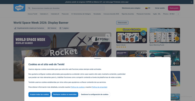 Security scan screenshot of https://www.twinkl.com.co/resource/world-space-week-display-banner-t-sc-1779295812