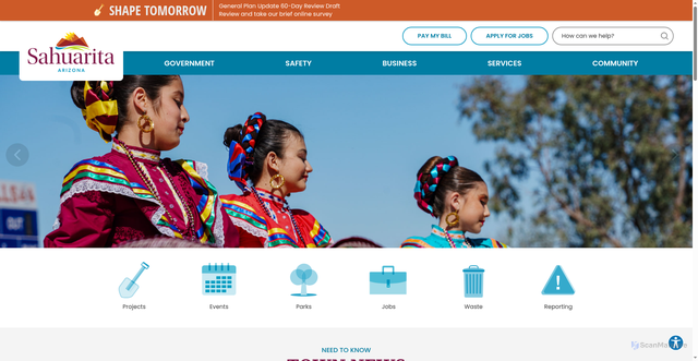 Security scan screenshot of https://sahuaritaaz.gov/