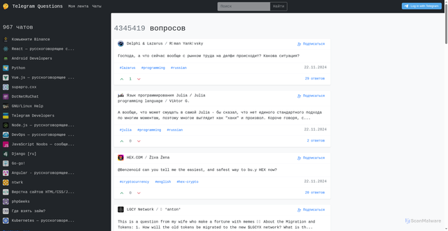 Security scan screenshot of https://telq.org