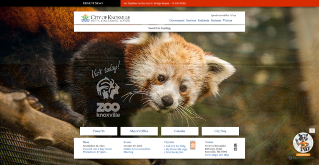 Security scan screenshot of https://www.knoxvilletn.gov/