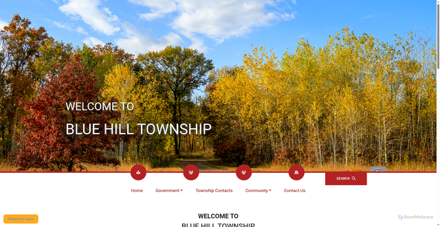 Security scan screenshot of https://bluehilltownshipmn.gov/
