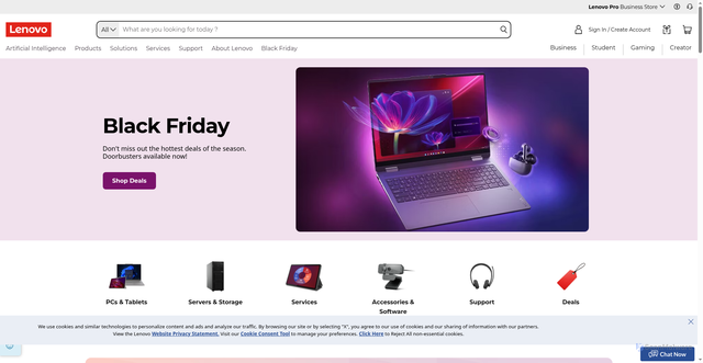 Security scan screenshot of https://www.lenovo.com/us/en/?srsltid=AfmBOopxp3GNUFtdrxFHI9SK_IrWxFfl1s5fjrg2Wb9_wkw4LhFDiqI9