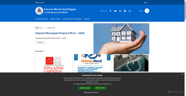 Security scan screenshot of https://www.montesantangelo.it