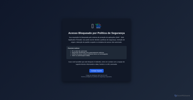 Security scan screenshot of https://hom-sna-int.ibama.gov.br/css/store.php/playoff-schedule-for-mlb/en