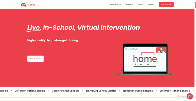 Security scan screenshot of https://airreading.com