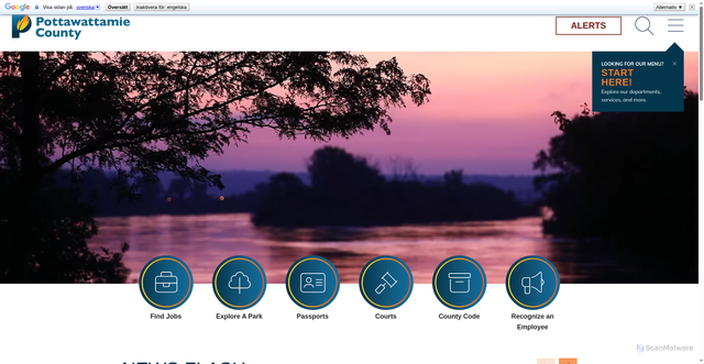 Security scan screenshot of https://www.pottcounty-ia.gov/