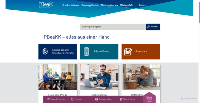 Security scan screenshot of http://www.pbeakk.de