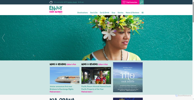 Security scan screenshot of https://enjoycookislands.com/