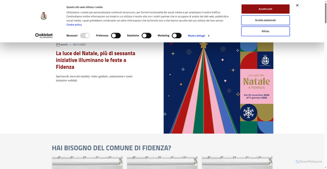 Security scan screenshot of https://www.comune.fidenza.pr.it/