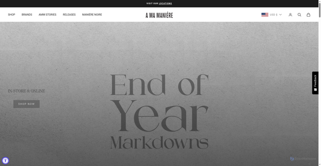 Security scan screenshot of https://www.a-ma-maniere.com