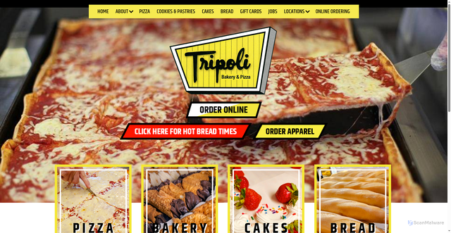Security scan screenshot of https://www.tripolibakery.com/