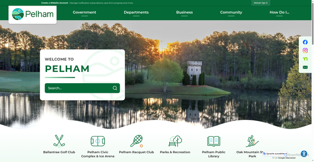 Security scan screenshot of https://pelhamalabama.gov/
