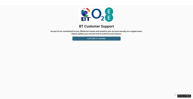 Security scan screenshot of https://btinternetcomccx-uux5.glide.page/dl/9a1325
