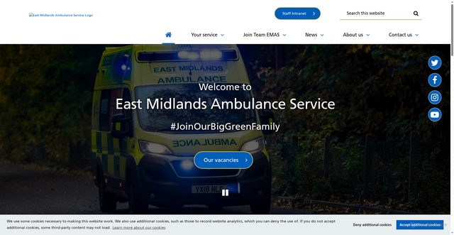 Security scan screenshot of https://www.emas.nhs.uk/