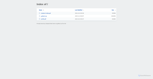 Security scan screenshot of https://gulftech.sa/