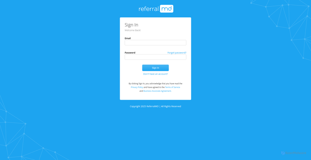 Security scan screenshot of https://app.getreferralmd.com