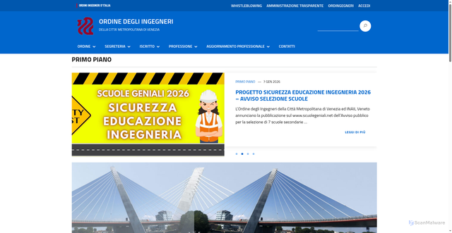 Security scan screenshot of https://venezia.ordingegneri.it