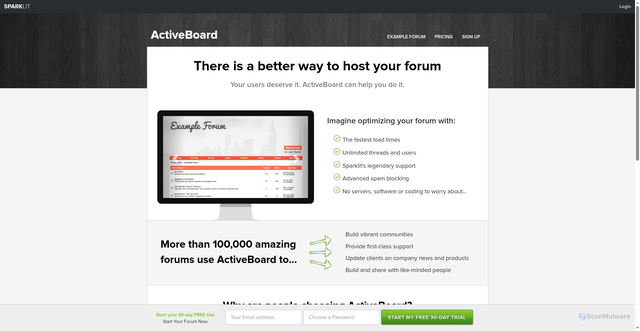 Security scan screenshot of https://activeboard.com