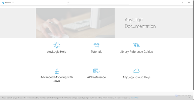 Security scan screenshot of https://anylogic.help