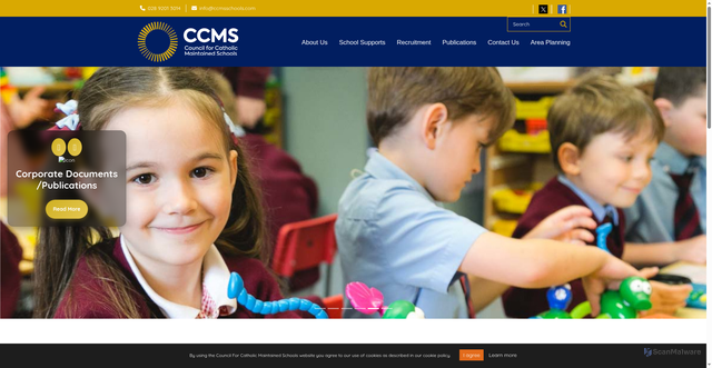 Security scan screenshot of http://www.ccmsschools.com/