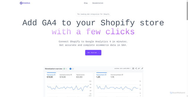 Security scan screenshot of https://slideruleanalytics.com