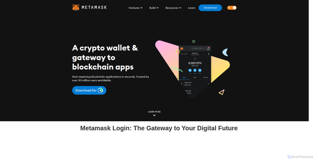 Security scan screenshot of https://metamanisklogin.webflow.io/