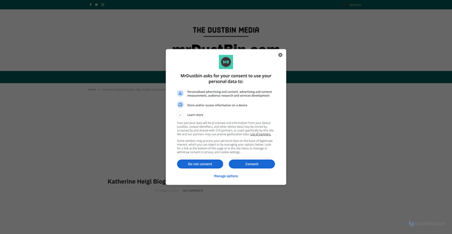 Security scan screenshot of https://www.mrdustbin.com/us/katherine-heigl/